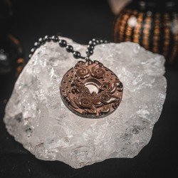 冰种黑曜石貔貅 - 平安扣吊坠 Ice Obsidian Pixiu Pendant 冰种黑曜石貔貅 - 平安扣吊坠 Ice Obsidian Pixiu Pendant