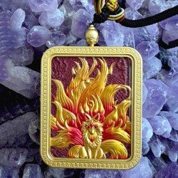 招财灵狐唐卡吊坠 Spiritual Fox Thangka Pendant 招财灵狐唐卡吊坠 Spiritual Fox Thangka Pendant