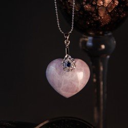 紫锂辉爱心项链 紫锂辉爱心项链