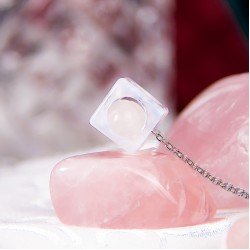 蓝月光方块吊坠 Blue Moonstone Pendant