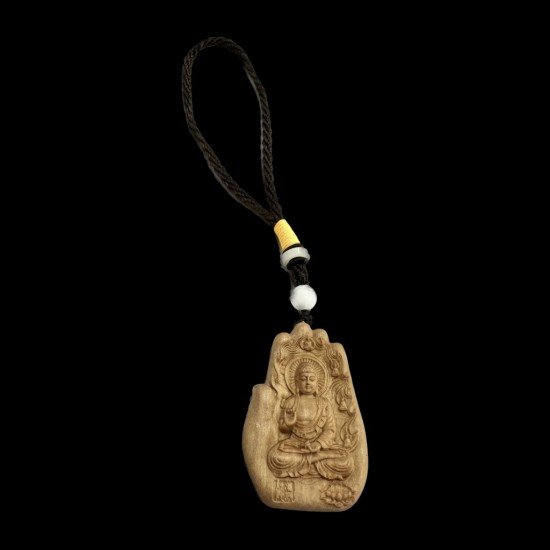 檀香木佛掌挂饰 檀香木佛掌挂饰