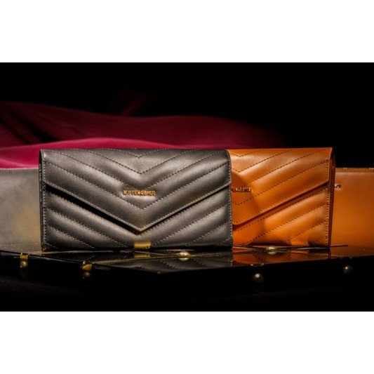 福海吸金钱包 - 开关款 (褐色)