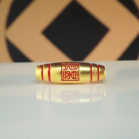 红龙天珠 Red Dragon Dzi Bead 红龙天珠 Red Dragon Dzi Bead