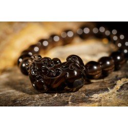 冰种黑曜石貔貅手链 Icy Obsidian Pixiu Bracelet 冰种黑曜石貔貅手链 Icy Obsidian Pixiu Bracelet