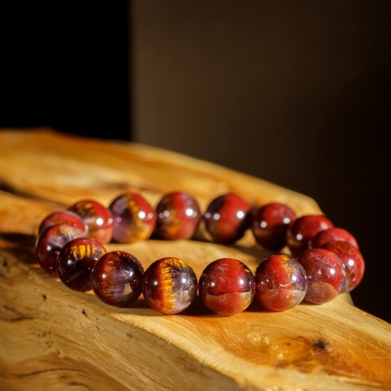 极品极光紫钛 Auralite Rutilated Amethyst Bracelet 极品极光紫钛 Auralite Rutilated Amethyst Bracelet