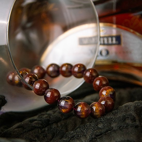 极品极光紫钛 Auralite Rutilated Amethyst Bracelet 极品极光紫钛 Auralite Rutilated Amethyst Bracelet