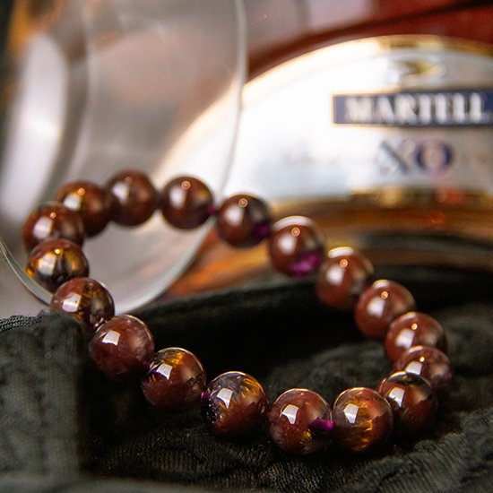 极品极光紫钛 Auralite Rutilated Amethyst Bracelet 极品极光紫钛 Auralite Rutilated Amethyst Bracelet