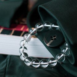 白水晶手链 ( 圆珠 ) Clear Quartz Bracelet (Round Shape) 白水晶手链 ( 圆珠 ) Clear Quartz Bracelet (Round Shape)