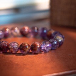 紫幽灵手链 Amethyst Phantom Quartz Bracelet 紫幽灵手链 Amethyst Phantom Quartz Bracelet