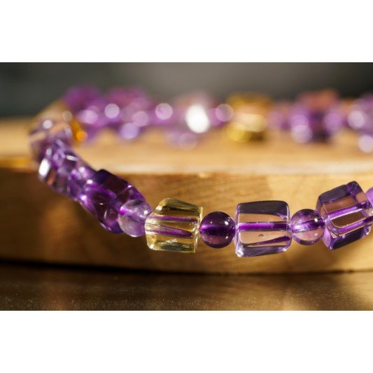 紫黄水晶方块 6mm 紫黄水晶方块 6mm