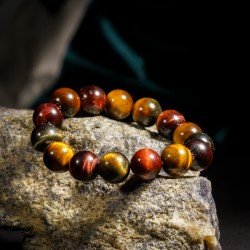 三色虎眼石手链 Tri-Colour Tigerite Bracelet 三色虎眼石手链 Tri-Colour Tigerite Bracelet