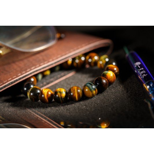 蓝虎眼石手链 Blue Tigerite Bracelet 8mm