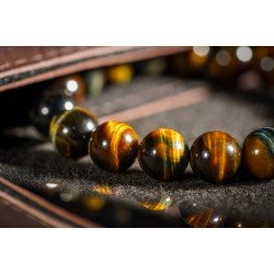 蓝虎眼石手链 Blue Tigerite Bracelet 8mm 蓝虎眼石手链 Blue Tigerite Bracelet 8mm