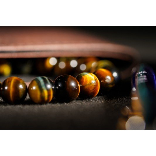 蓝虎眼石手链 Blue Tigerite Bracelet 8mm