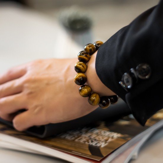 黄虎眼石手链 Yellow Tigerite Bracelet 黄虎眼石手链 Yellow Tigerite Bracelet