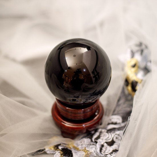 黑曜石水晶球 Obsidian Ball 8cm 黑曜石水晶球 Obsidian Ball 8cm