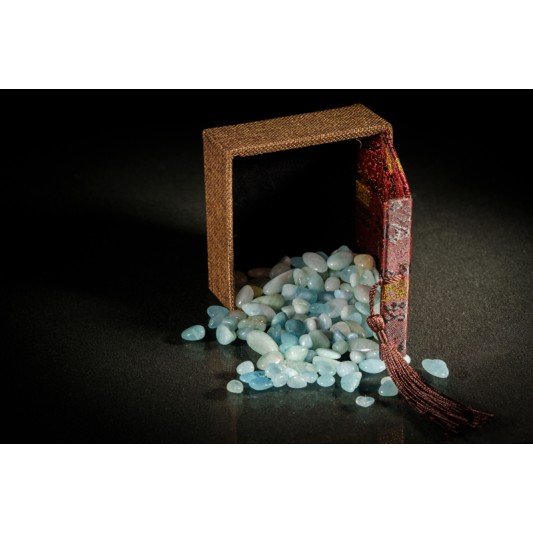 消磁碎水晶：海蓝宝 Tumbled Aquamarine
