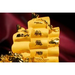 一帆风顺 (小)  Safe Sailing Ship (Golden Sanded) - Small Sized