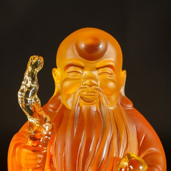 古法琉璃福禄寿（A款）Three Auspicious Lucky Star Gods (Ancient Glazed Glass) [Type A]