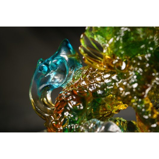 古法琉璃麒麟 (绿色) Ancient Glazed Glass Kirin (Green)