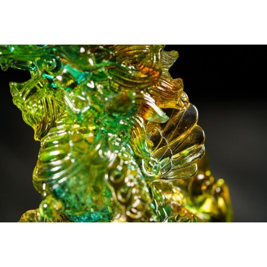 古法琉璃麒麟 (绿色) Ancient Glazed Glass Kirin (Green)
