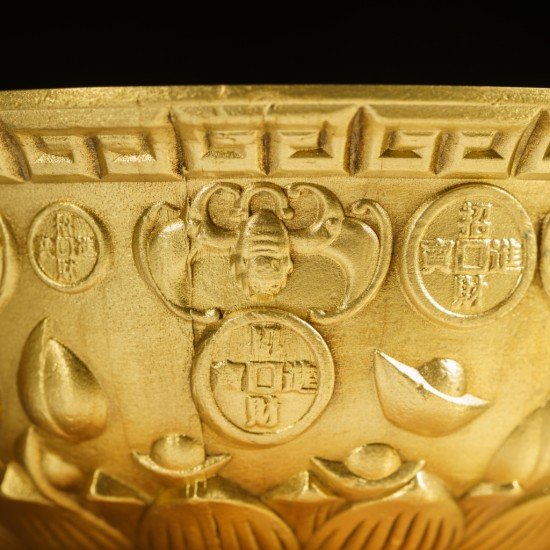 福海黄金聚宝盆 （大） Fuhai Golden Treasure Bowl (Big)