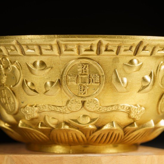 福海黄金聚宝盆 （小） Fuhai Golden Treasure Bowl (Small)