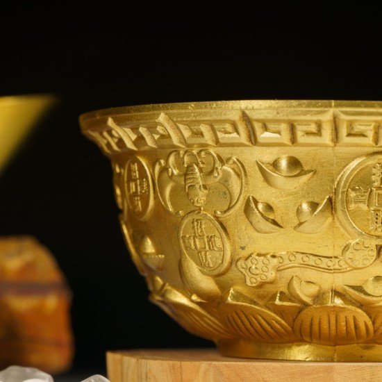 福海黄金聚宝盆 （大） Fuhai Golden Treasure Bowl (Big)