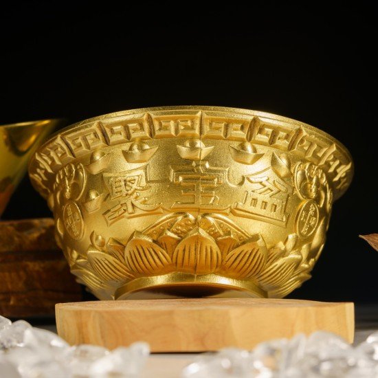 福海黄金聚宝盆 （大） Fuhai Golden Treasure Bowl (Big)