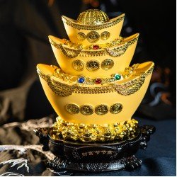 财富节节高元宝 Fortune Soaring Yuan Bao (Golden Sanded)