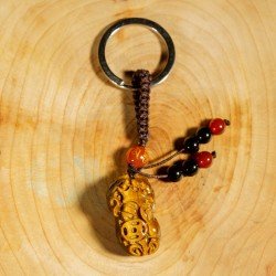 黄虎眼貔貅钥匙扣 黄虎眼貔貅钥匙扣