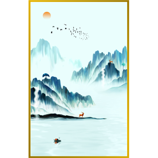 风水画 PT00028 : 云雾千山