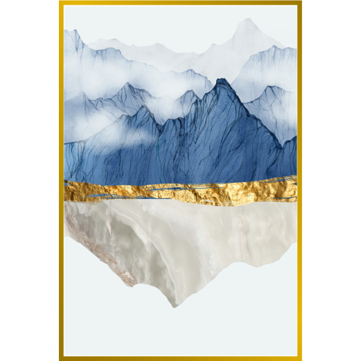 风水画 PT00033  : 水幻山色