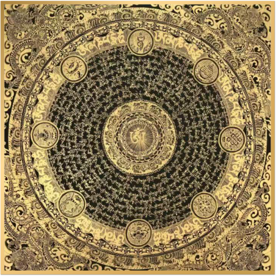 风水画 PT00059 : 唐卡六字真言