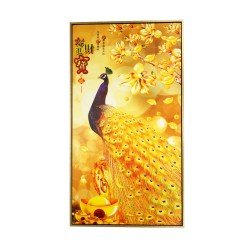风水画 PT00126 : 旺财金雀 Prosperous Golden Peacock